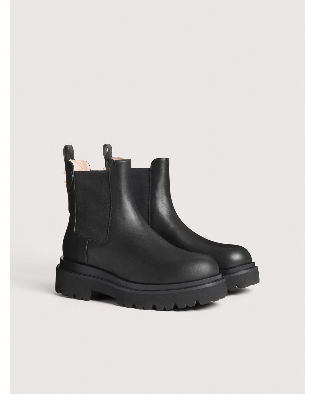 Coccinelle Black Cowhide-Effect Smooth Leather Ankle Boots Mavery