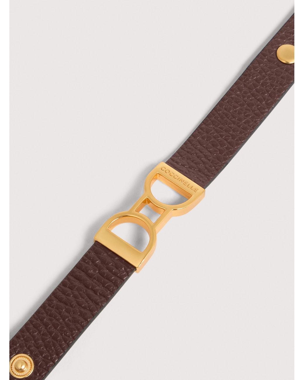 Coccinelle Multicolor Grained Leather Bracelet Arlettis Ribbon