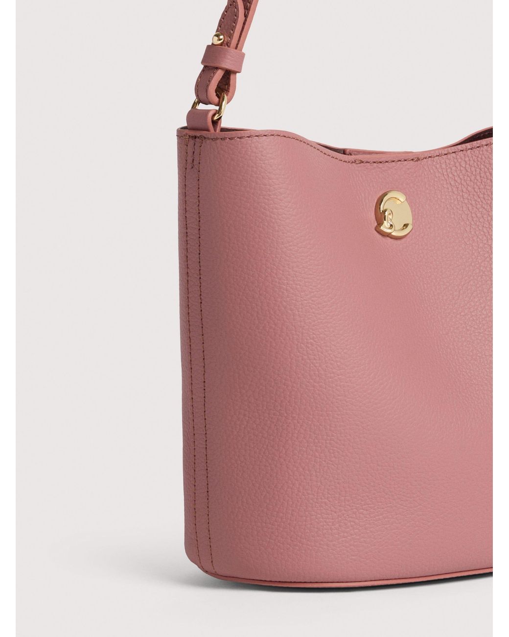 Coccinelle Pink Grained Leather Minibag Nikla Mini