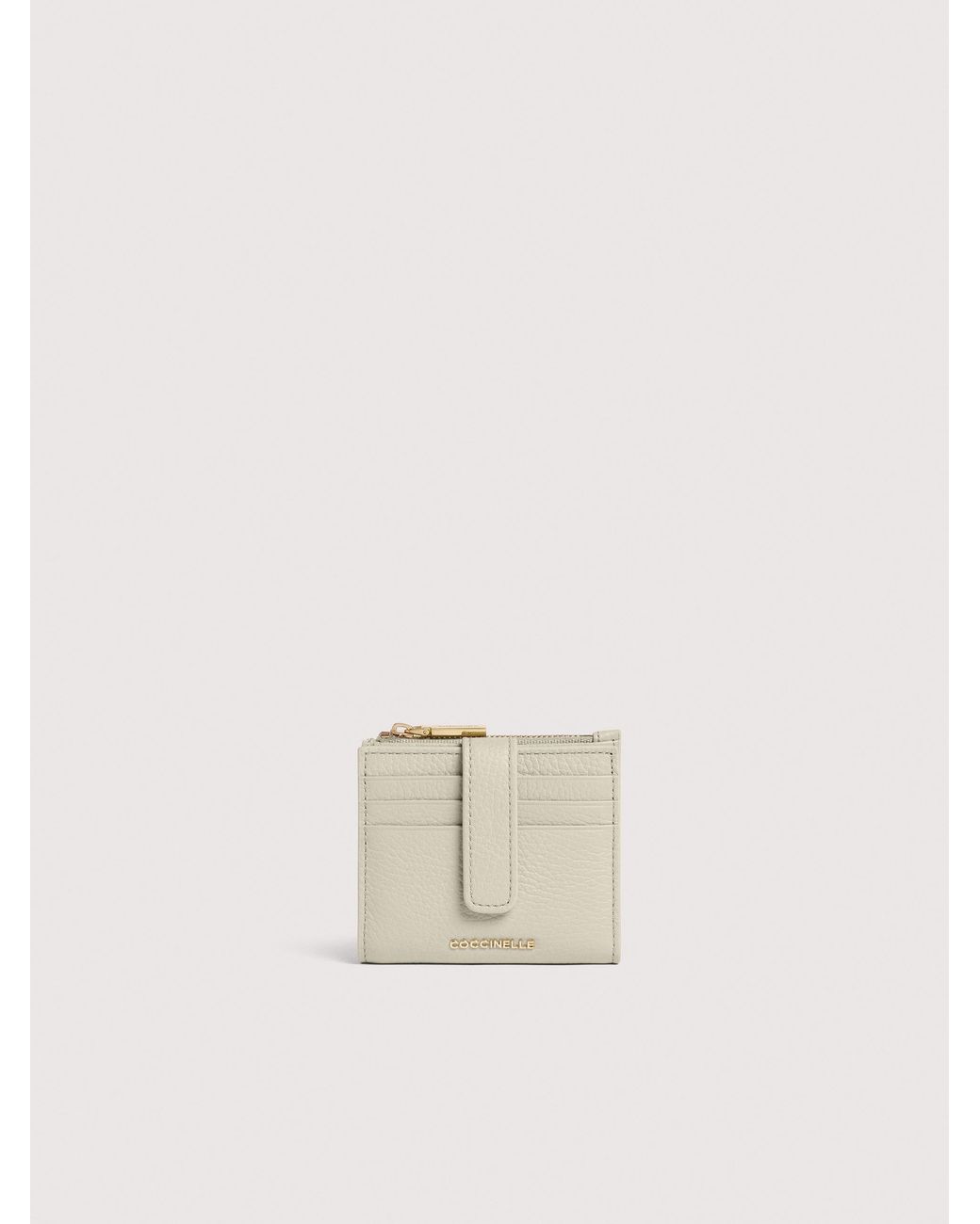 Coccinelle Natural Small Grained Leather Wallet Metallic Medium