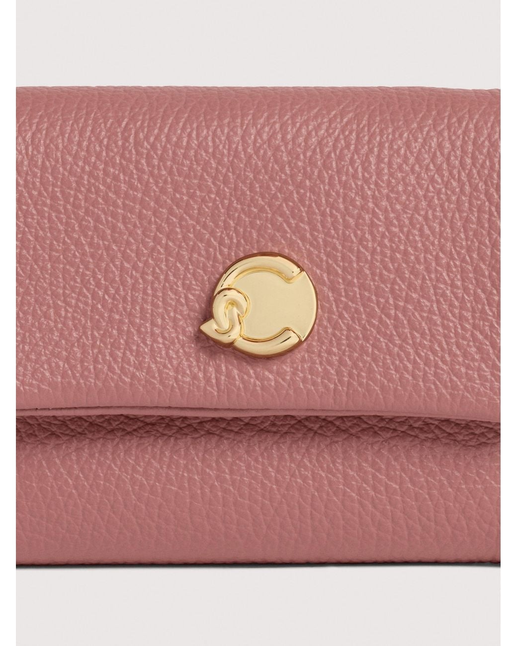 Coccinelle Pink Grained Leather Wallet C-Me Softy Small