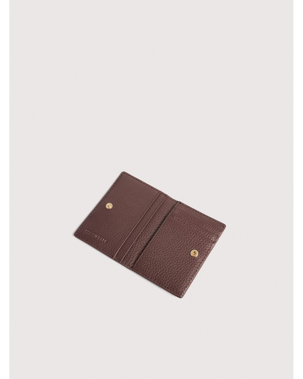 Coccinelle Multicolor Grained Leather Card Holder Metallic Small