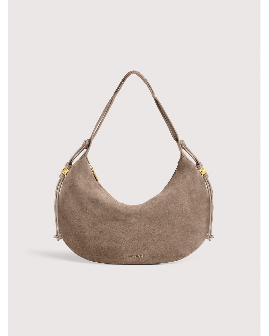 Coccinelle Natural Suede Shoulder Bag Thess Medium