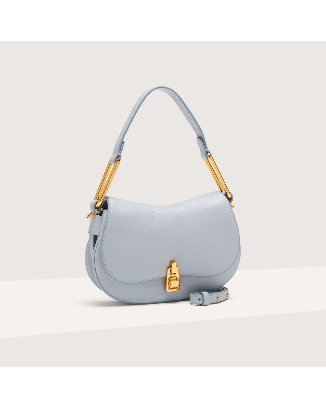 Coccinelle Grained Leather Handbag Magie Soft Mini in Blue | Lyst UK