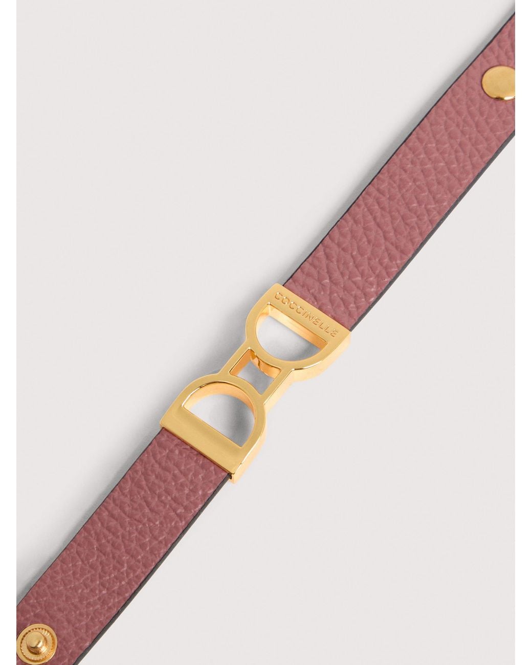 Coccinelle Multicolor Grained Leather Bracelet Arlettis Ribbon