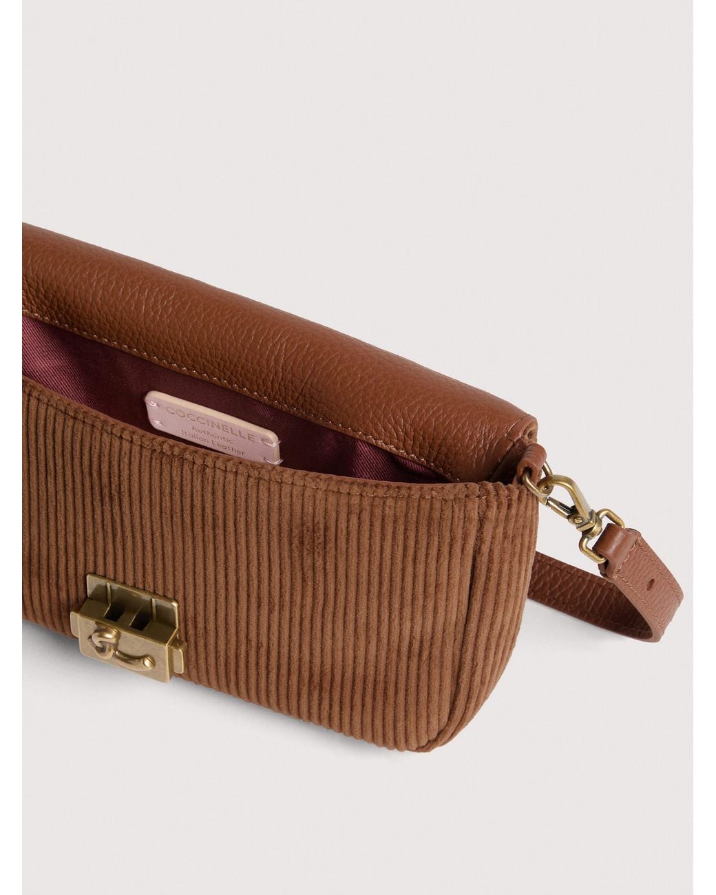 Coccinelle Multicolor Corduroy Fabric Minibag C-Me Lock Mini