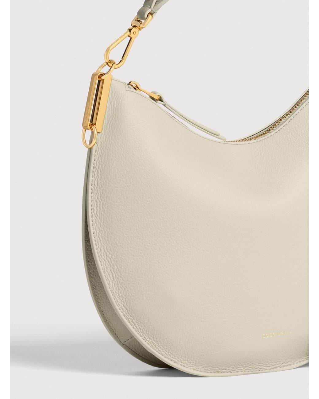 Coccinelle Natural Two-Sided Leather Shoulder Bag Sunup Medium