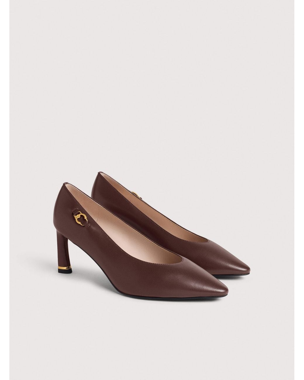 Coccinelle Brown Smooth Leather Pumps C-Look