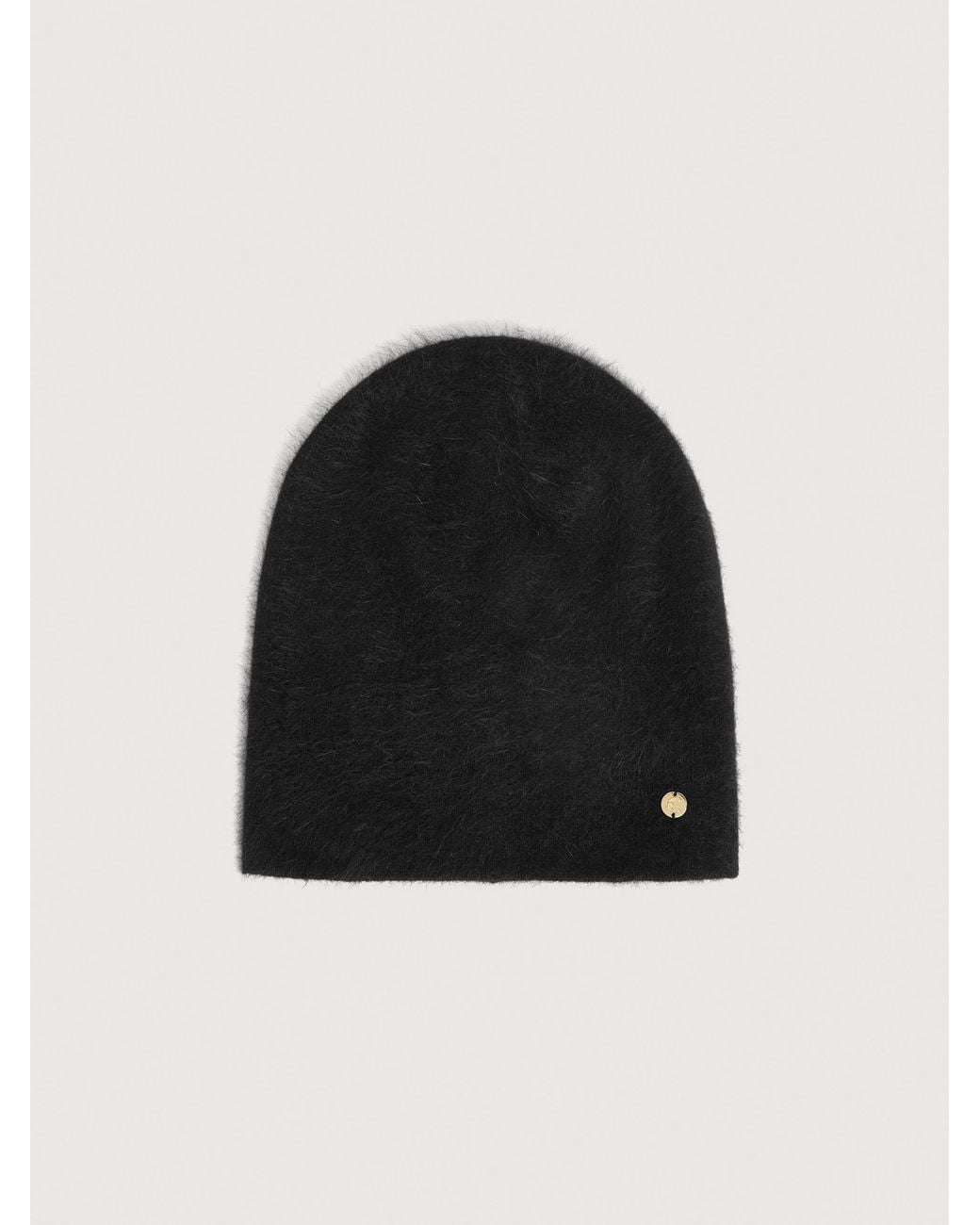 Coccinelle Black Angora-Blend Beanie