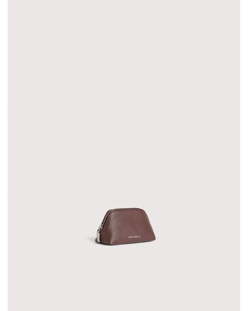 Coccinelle Pink Grained Leather Make-Up Bag Helga Mini
