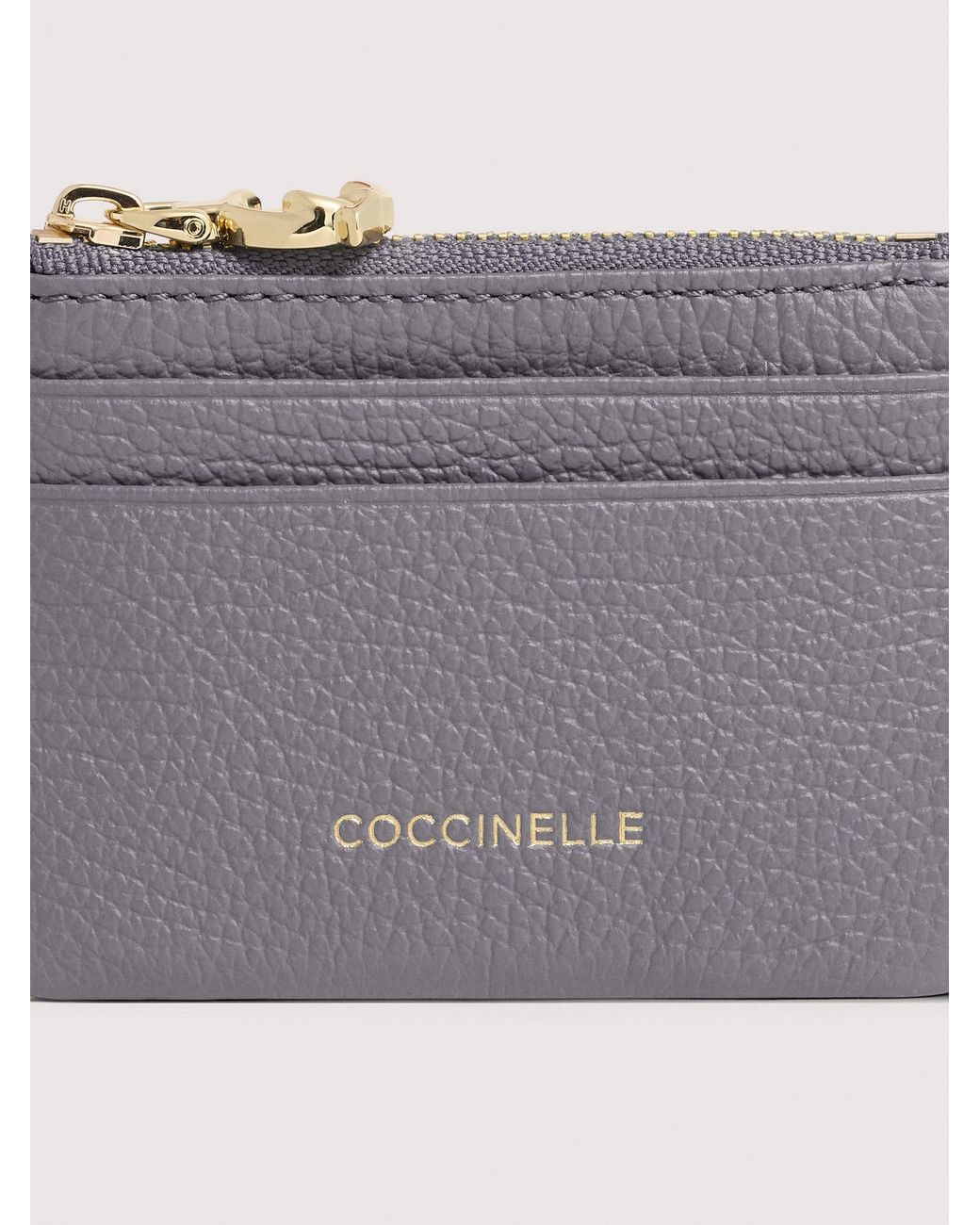 Coccinelle White Grained Leather Card Holder C-Me Small