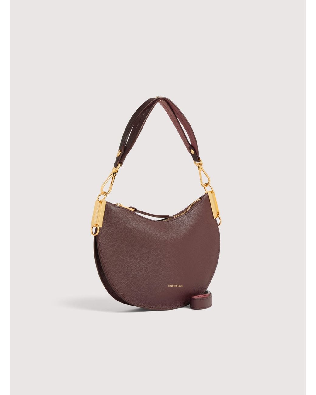 Coccinelle Pink Two-Sided Leather Shoulder Bag Sunup Small