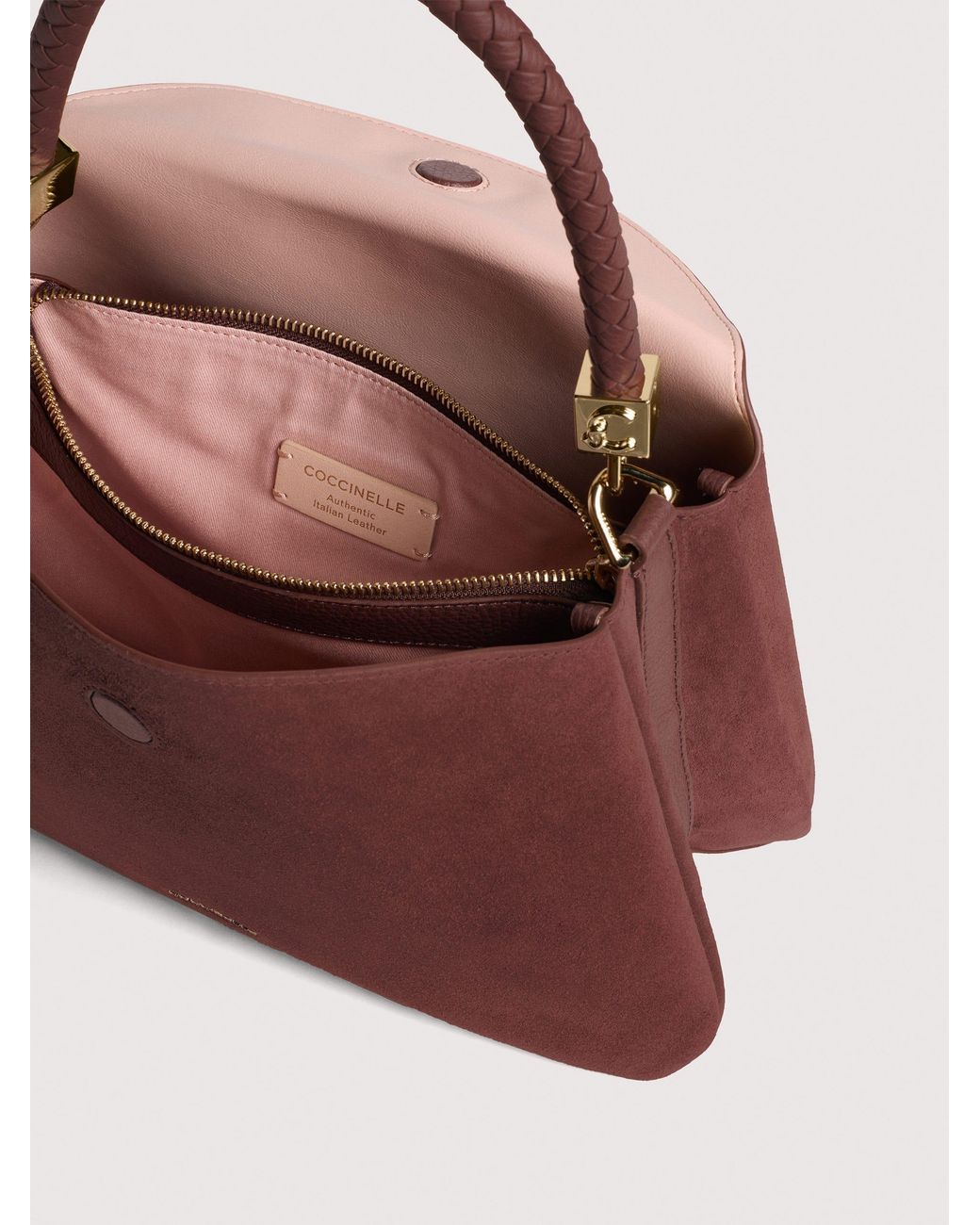 Coccinelle Red Suede Handbag Tiggy Medium