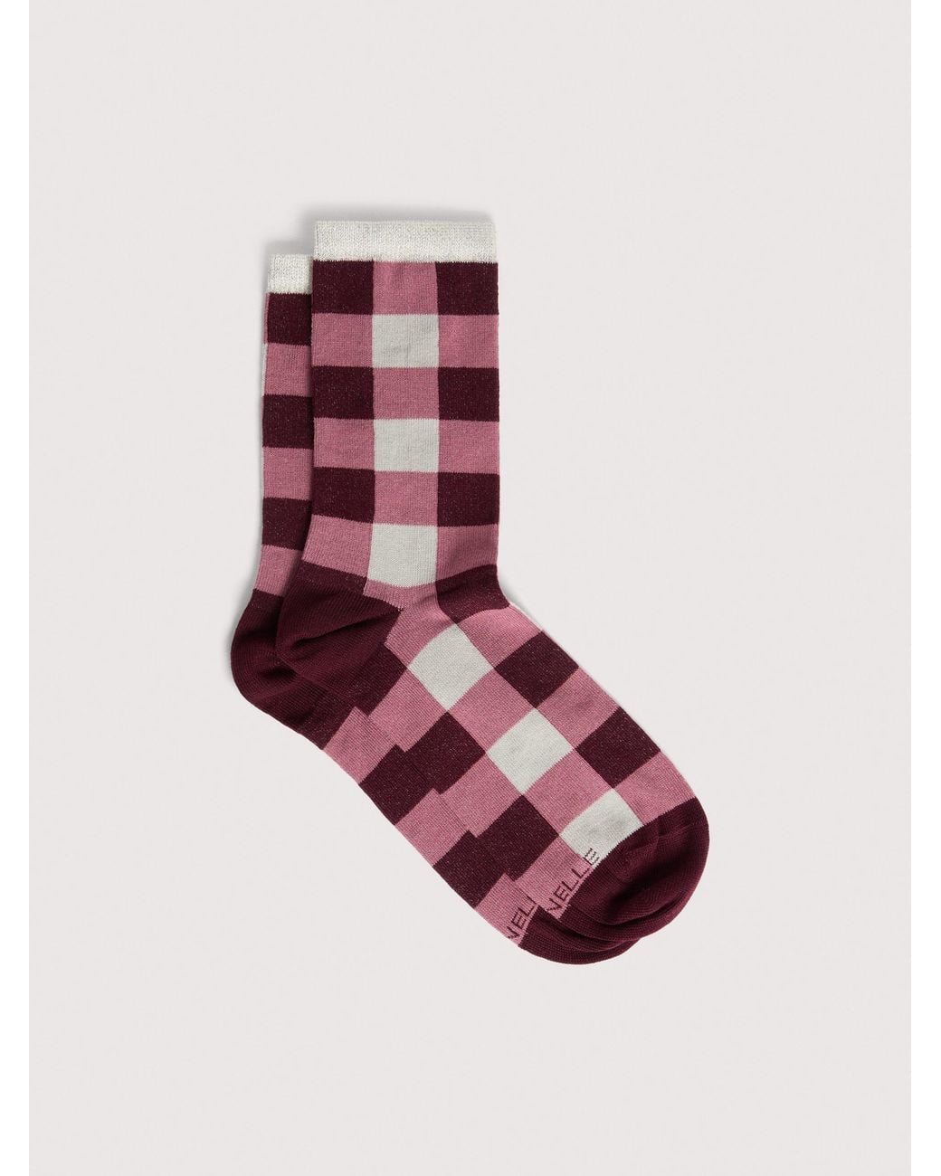 Coccinelle Pink Cotton-Blend Socks Vichy