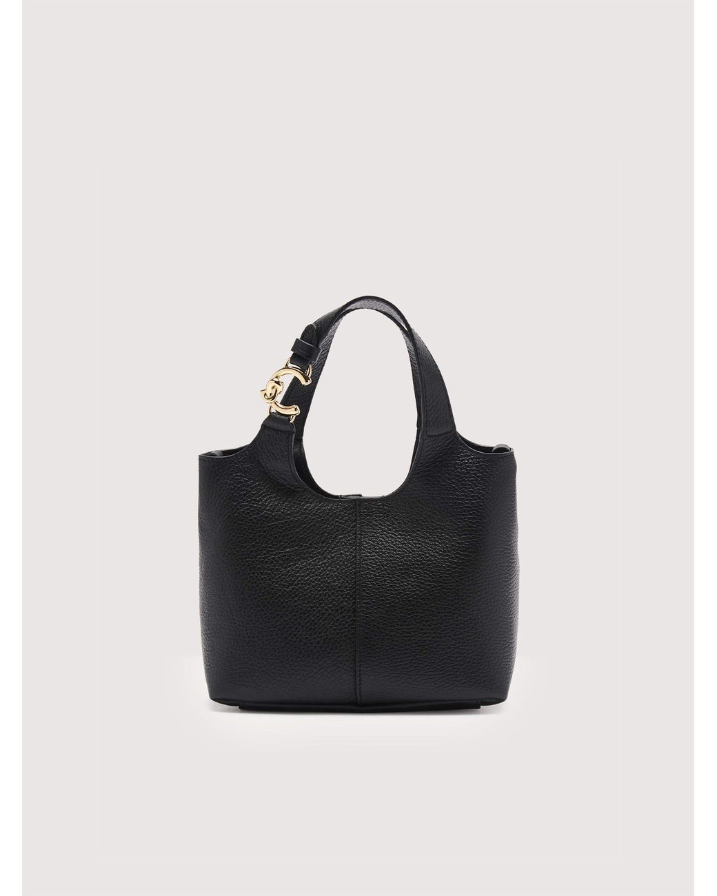 Coccinelle Black Grained Leather Handbag C-Easy Small