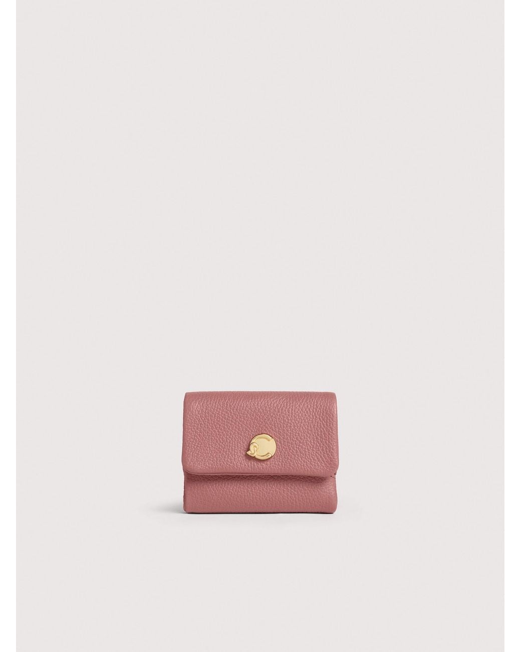 Coccinelle Pink Grained Leather Wallet C-Me Softy Small