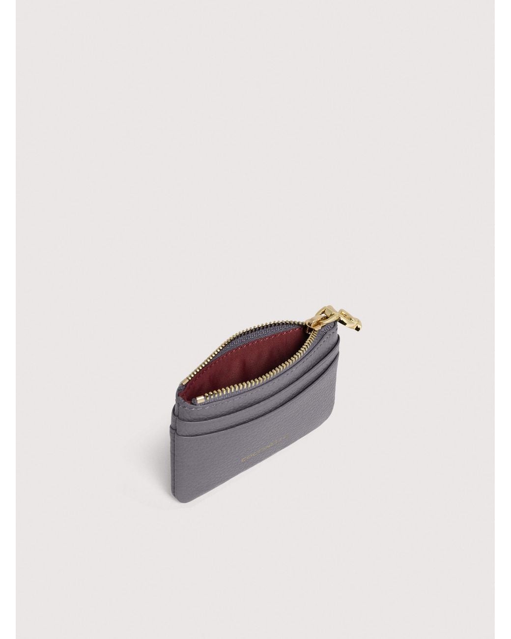 Coccinelle White Grained Leather Card Holder C-Me Small