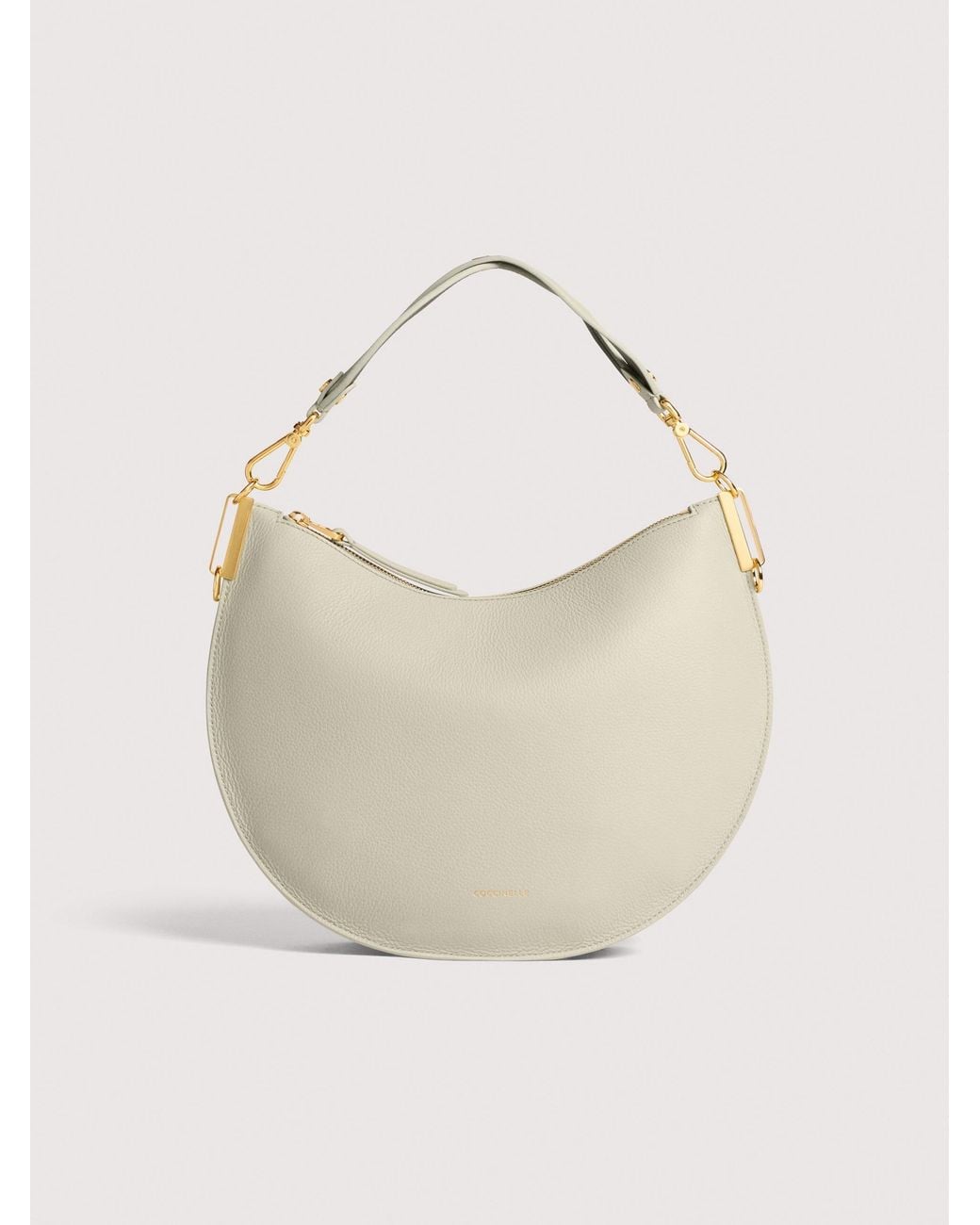 Coccinelle Natural Two-Sided Leather Shoulder Bag Sunup Medium