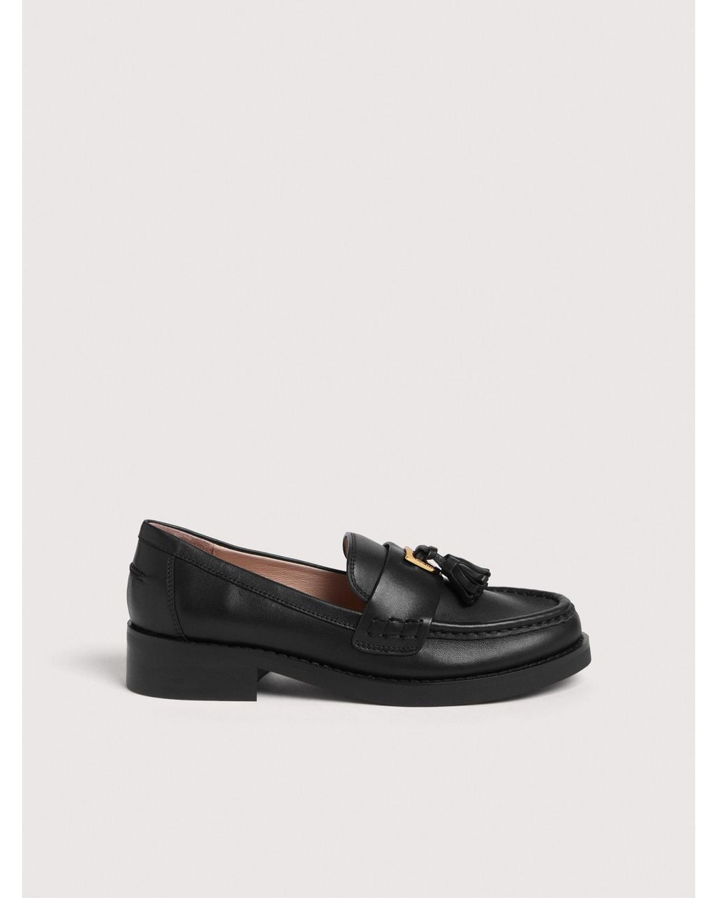 Coccinelle Black Smooth Leather Loafers Beat