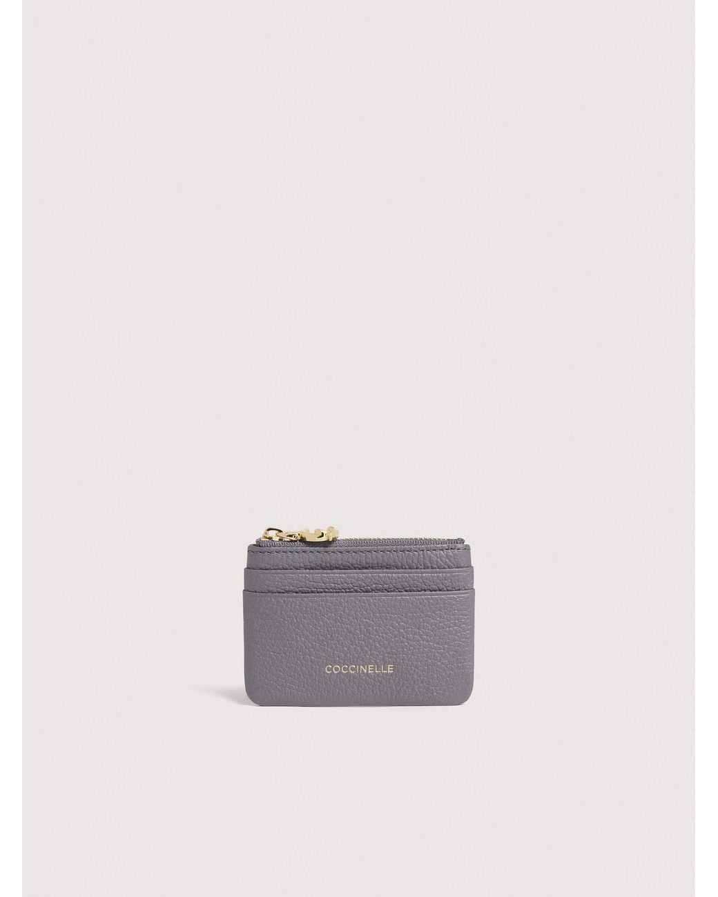 Coccinelle White Grained Leather Card Holder C-Me Small