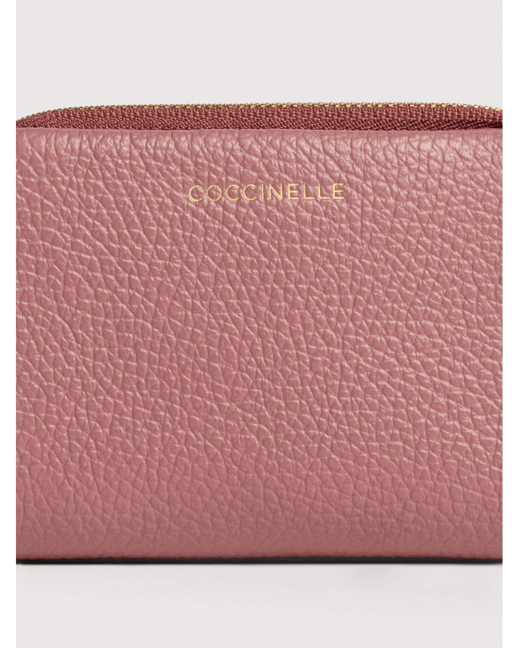 Coccinelle Pink Small Grained Leather Wallet C-Me Medium