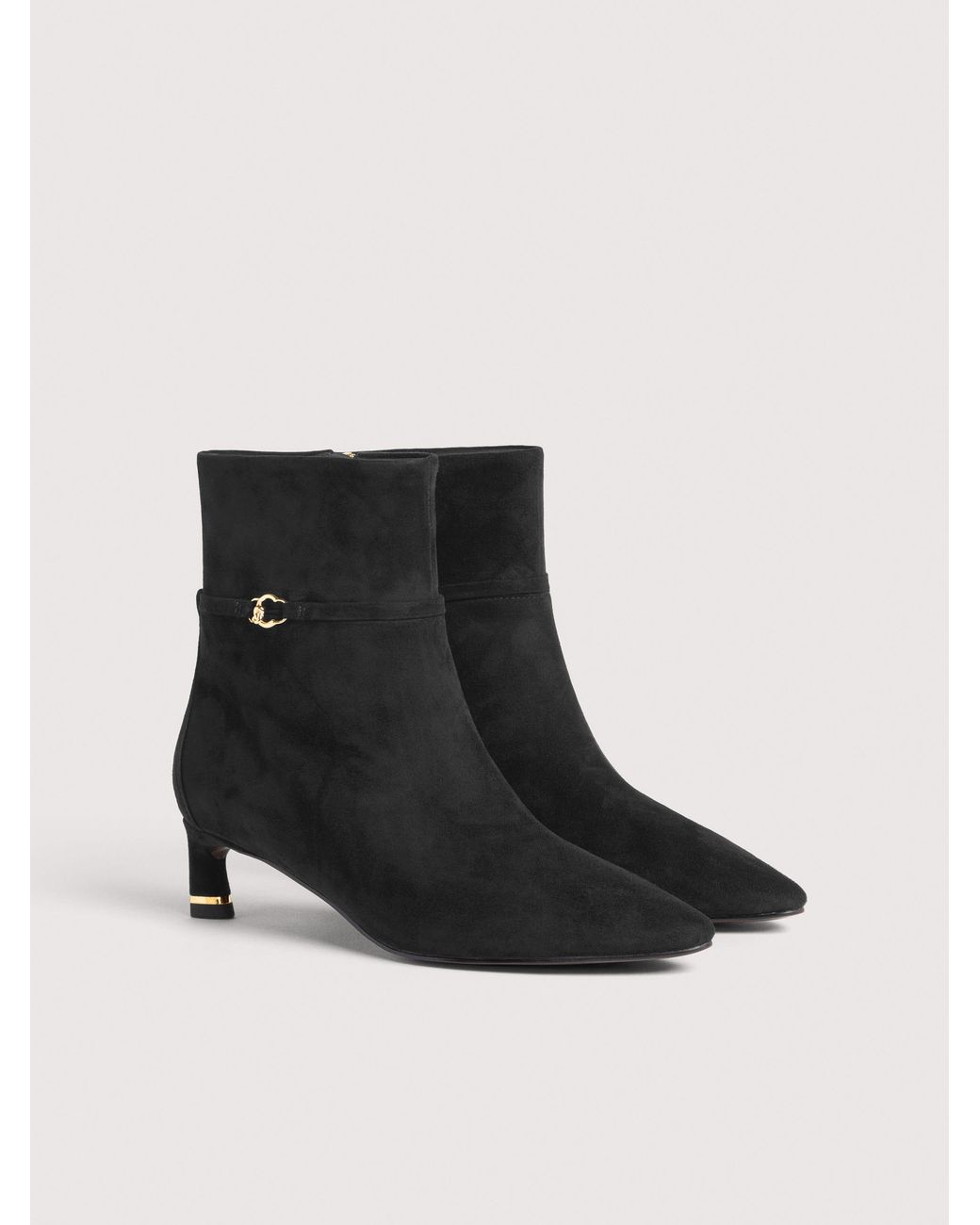 Coccinelle Black Suede Ankle Boots C-Look
