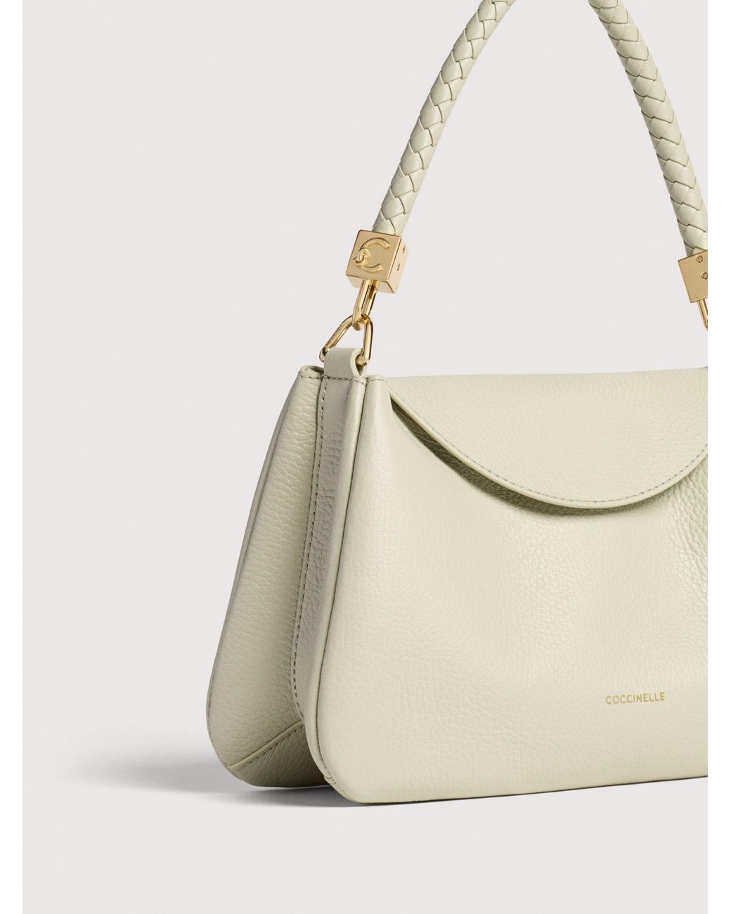 Coccinelle Natural Grained Leather Handbag Tiggy Small