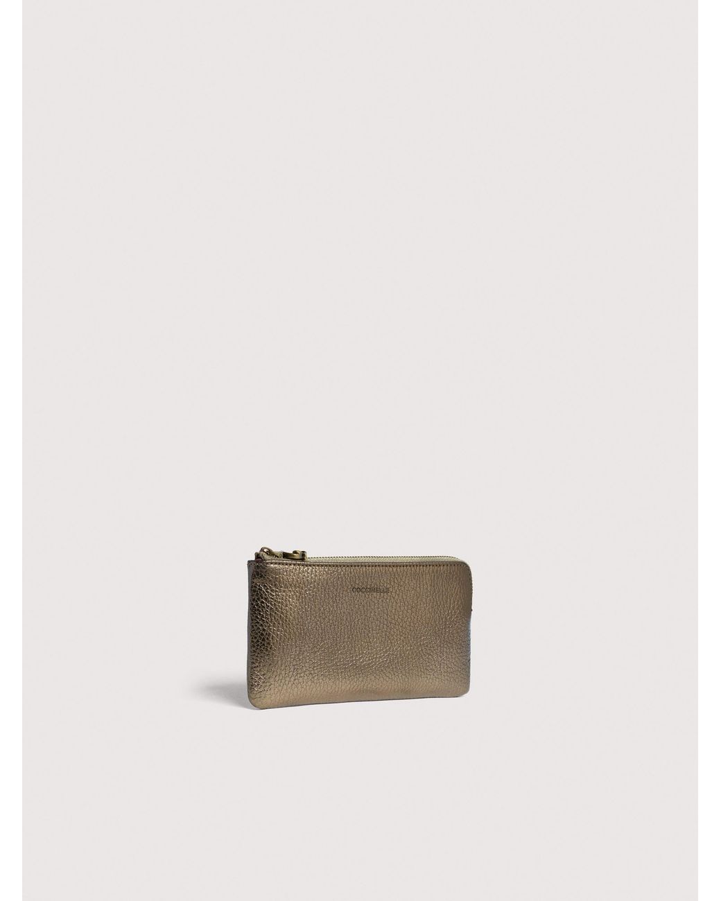 Coccinelle Natural Grained Leather Pouch C-Me Softy Small