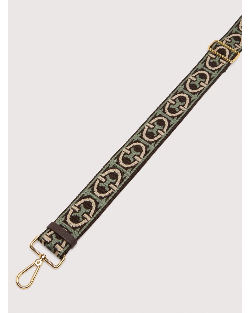 Coccinelle White Jacquard Fabric Shoulder Strap Monogram