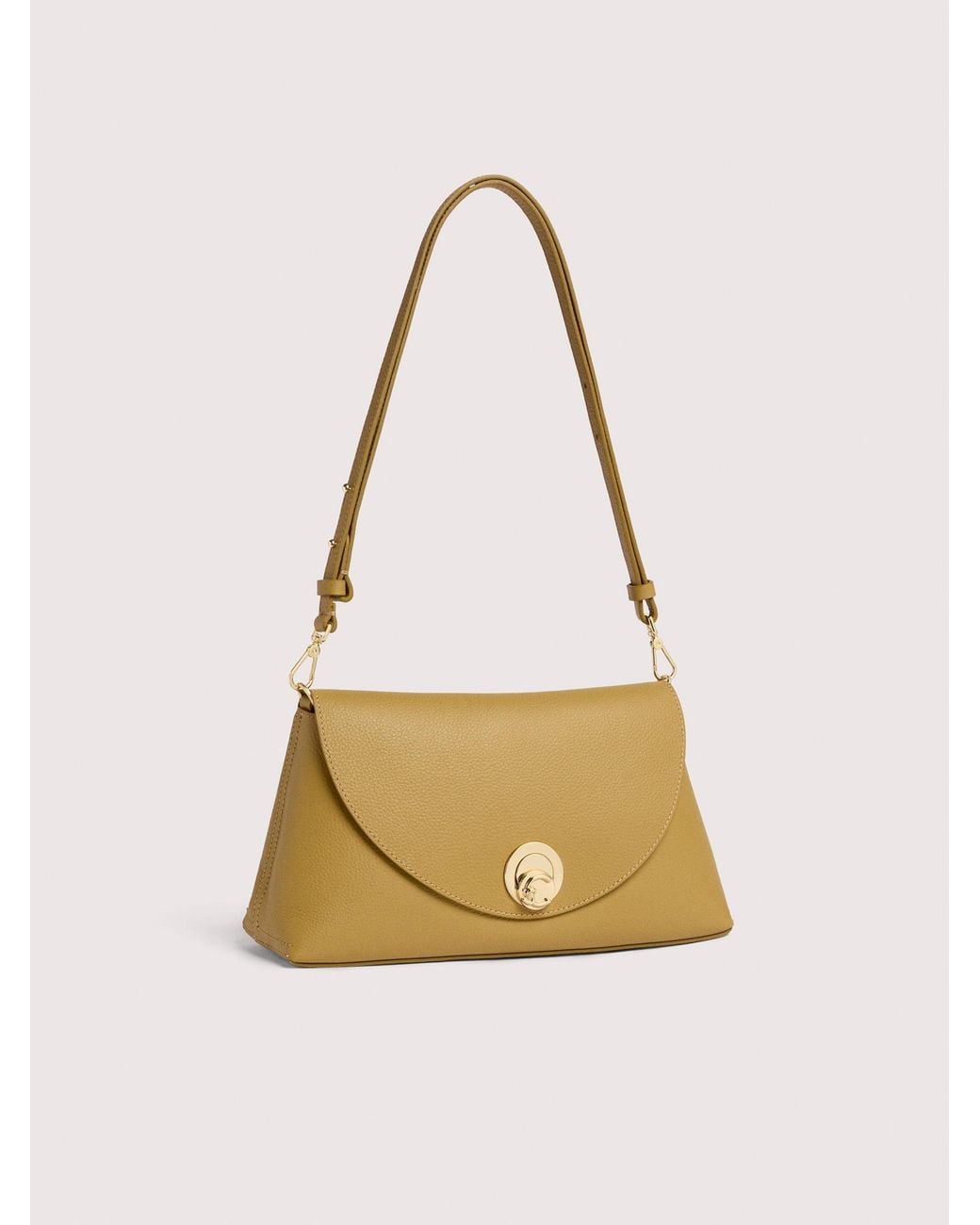 Coccinelle Natural Two-Sided Leather Shoulder Bag Nikla Medium