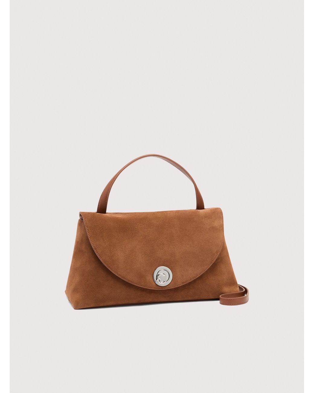 Coccinelle Brown Suede Handbag Nikla Medium