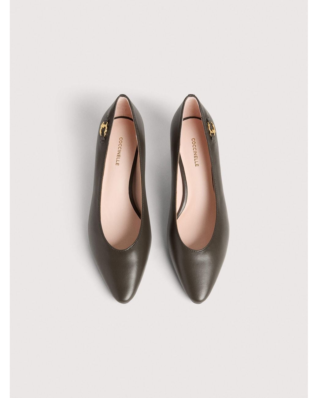 Coccinelle White Smooth Leather Pumps C-Look