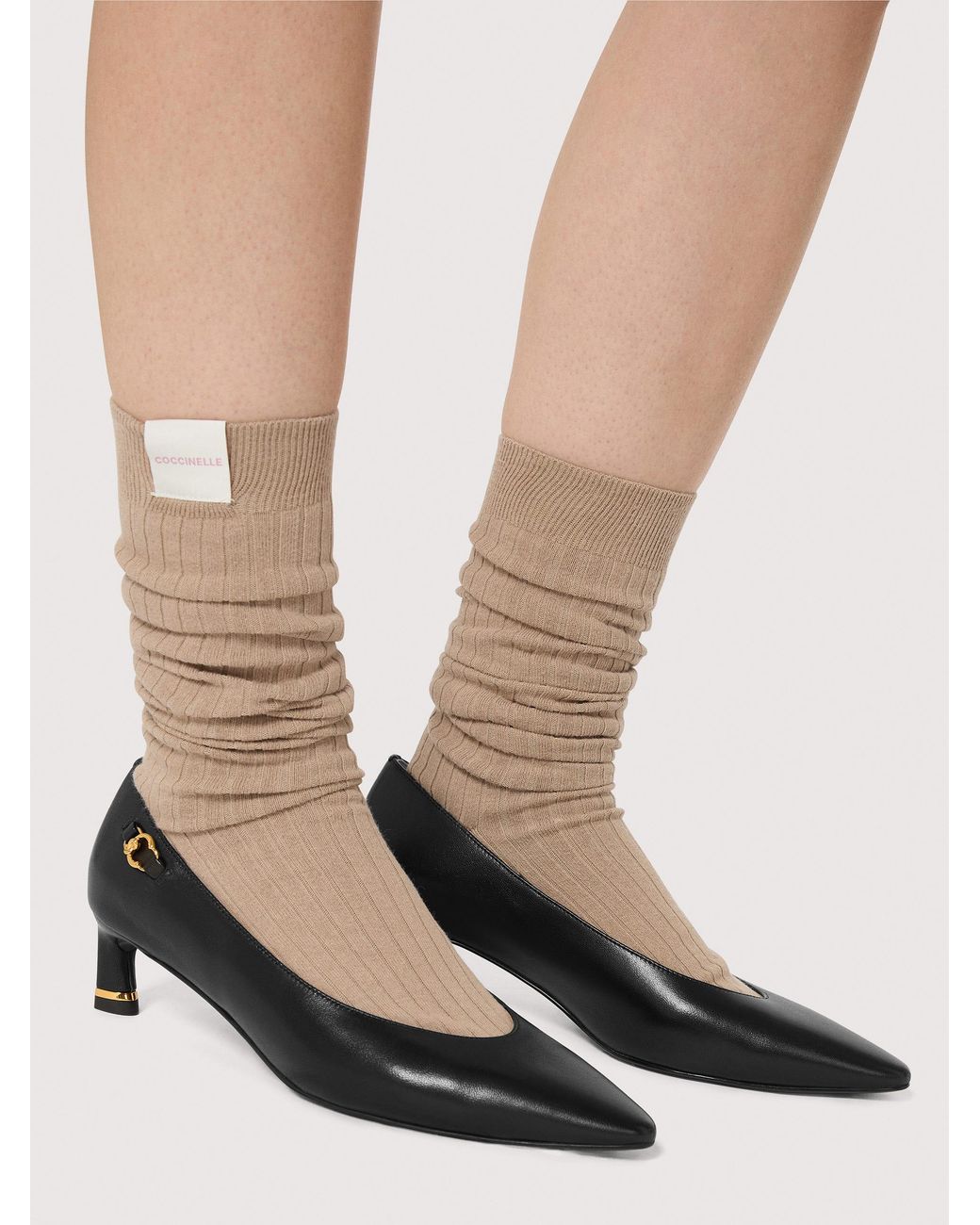 Coccinelle Black Smooth Leather Pumps C-Look
