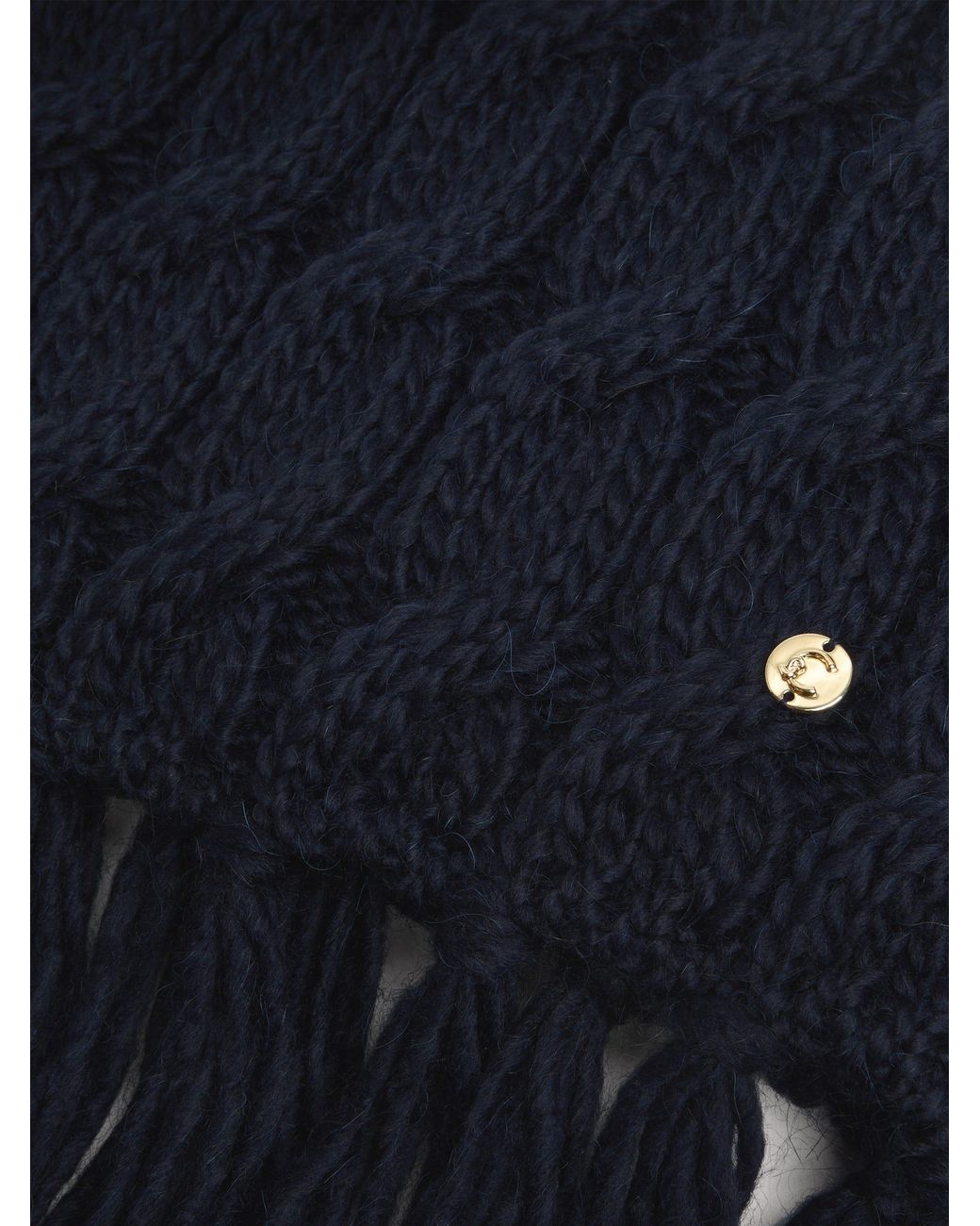 Coccinelle Blue Wool-Blend Scarf Sophia