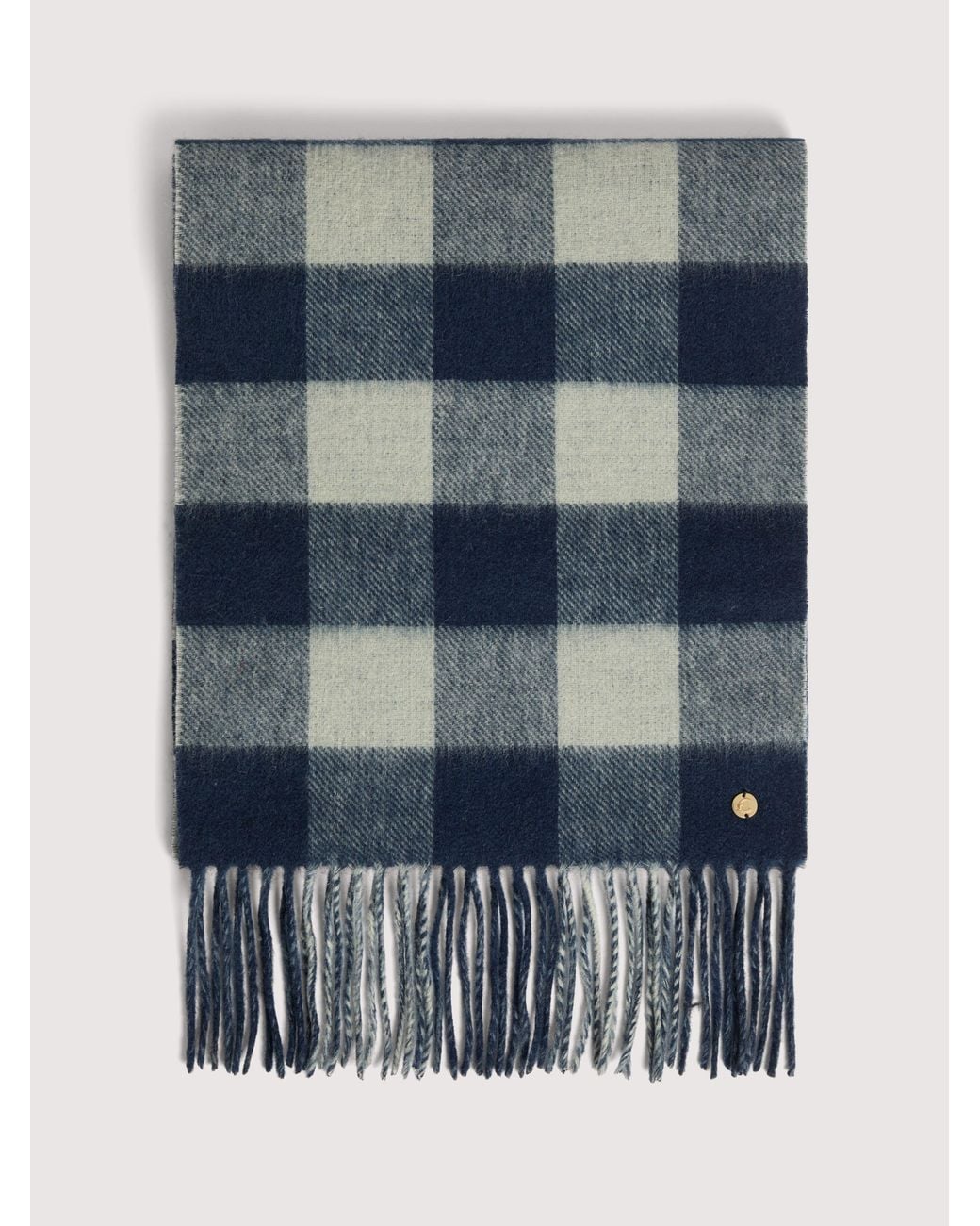 Coccinelle Blue Wool Scarf Vichy