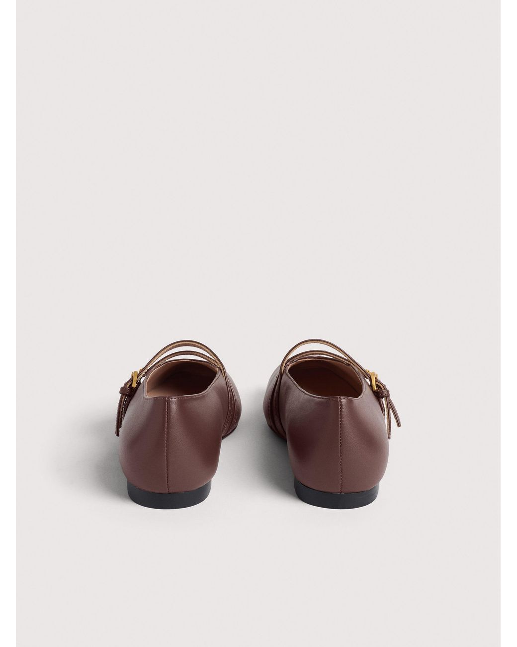 Coccinelle Brown Smooth Leather Ballet Flats Risako