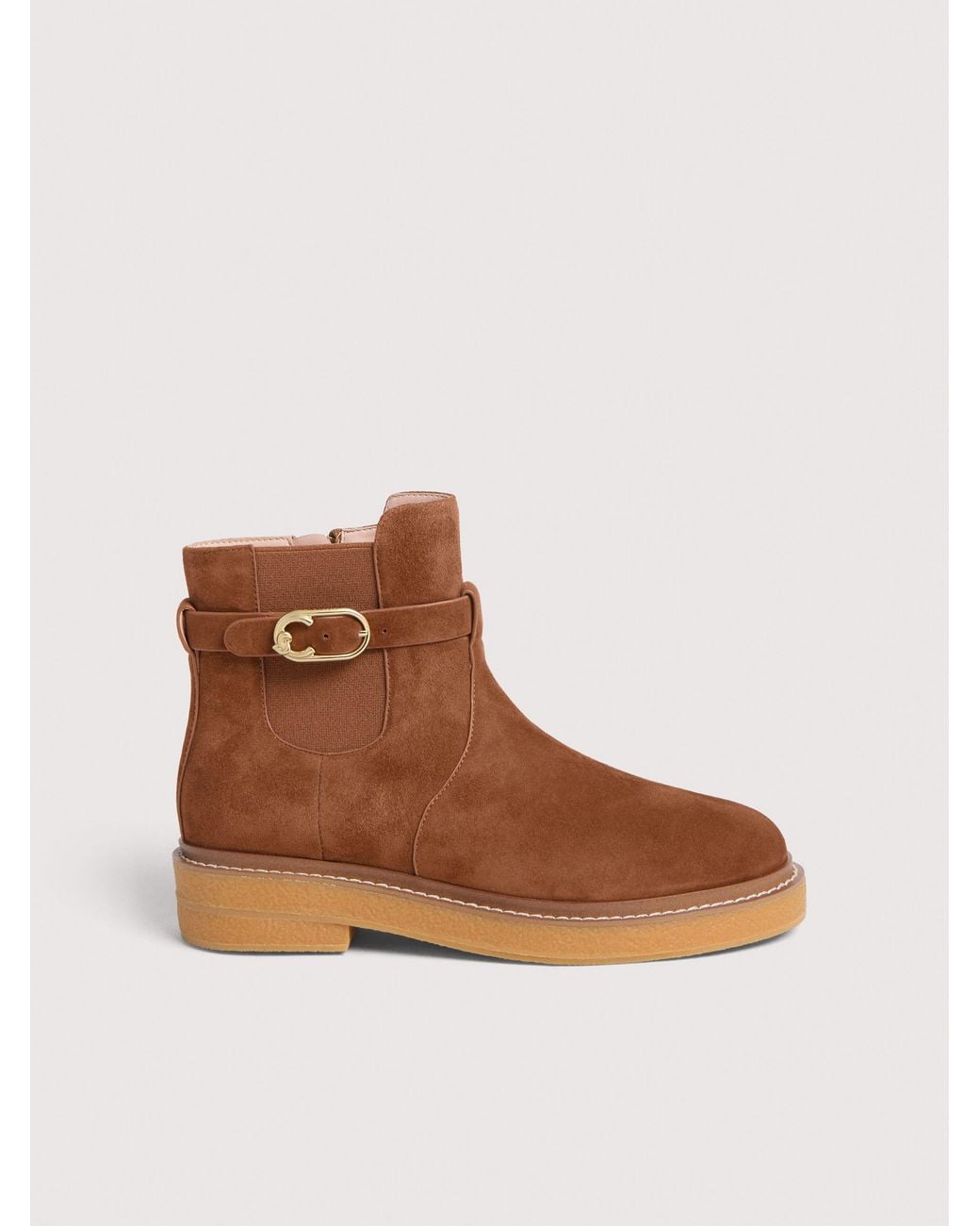 Coccinelle Brown Suede Ankle Boots C-Saddle