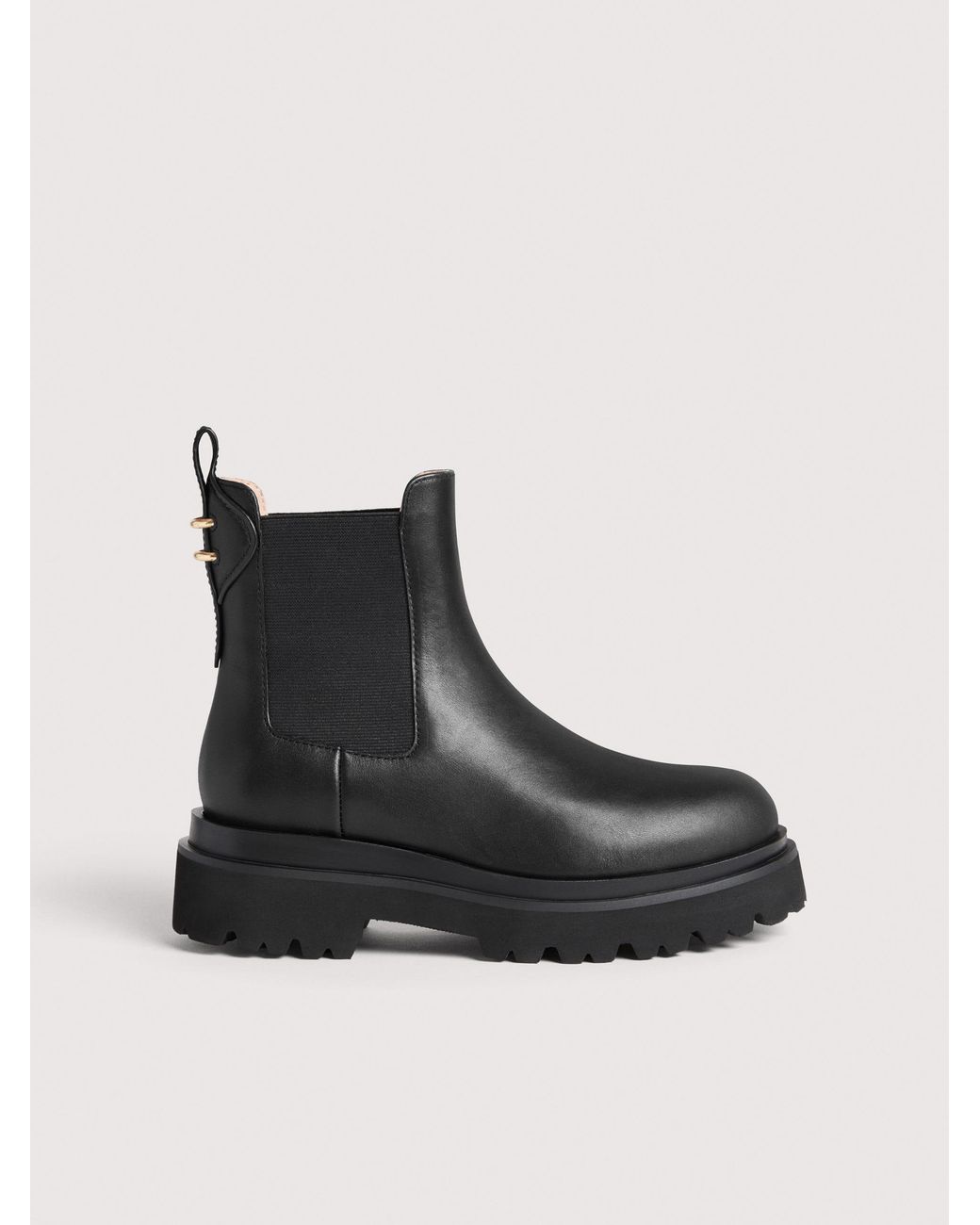 Coccinelle Black Cowhide-Effect Smooth Leather Ankle Boots Mavery