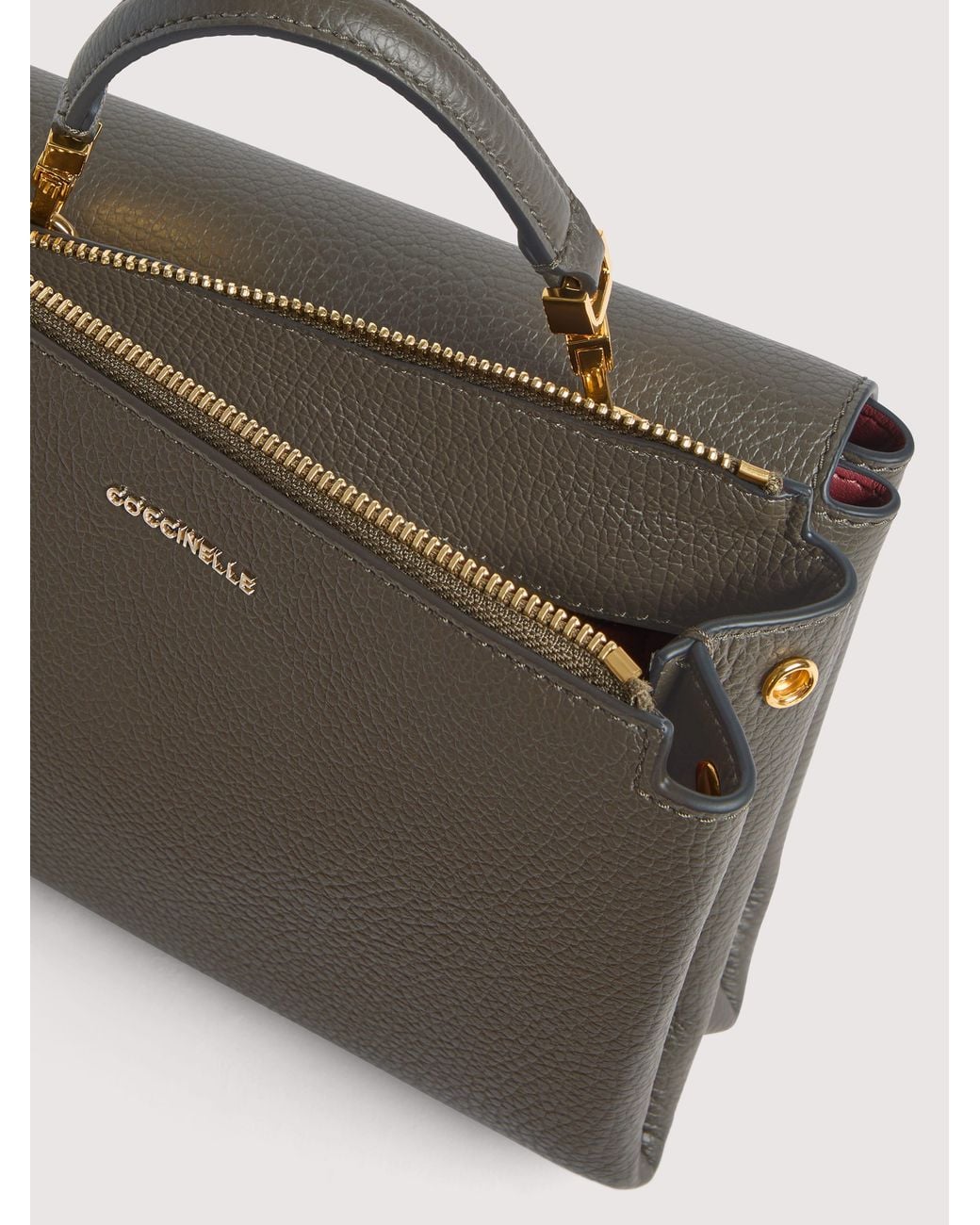 Coccinelle Natural Grained Leather Handbag Arlettis Small