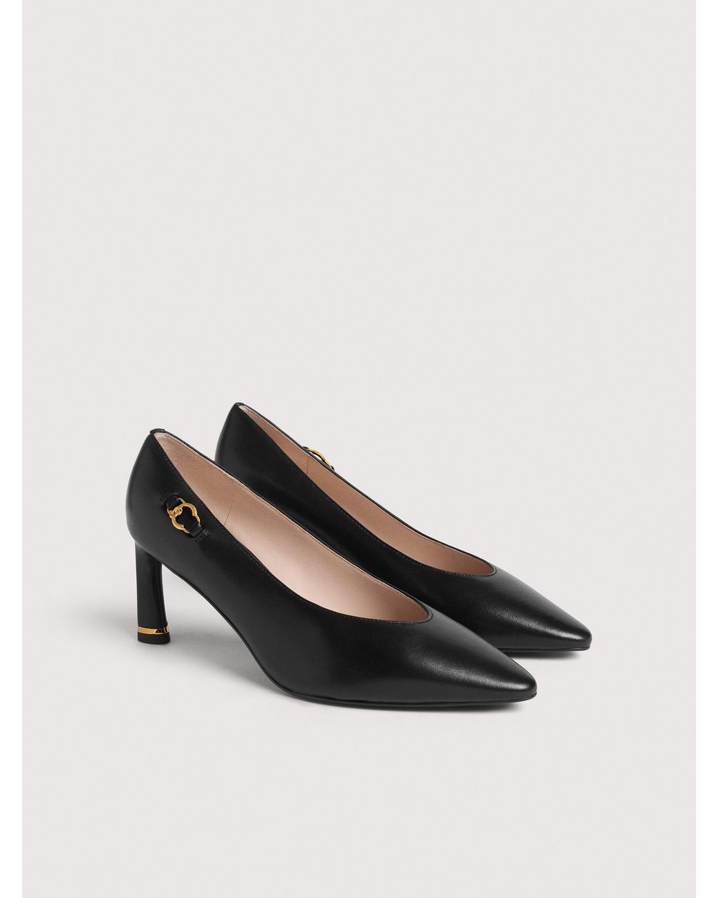 Coccinelle Black Smooth Leather Pumps C-Look