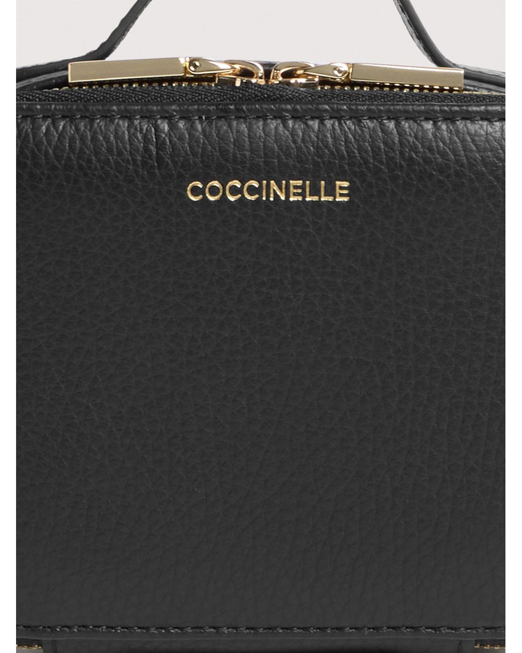 Coccinelle Black Grained Leather Jewellery Case Jewelry Medium