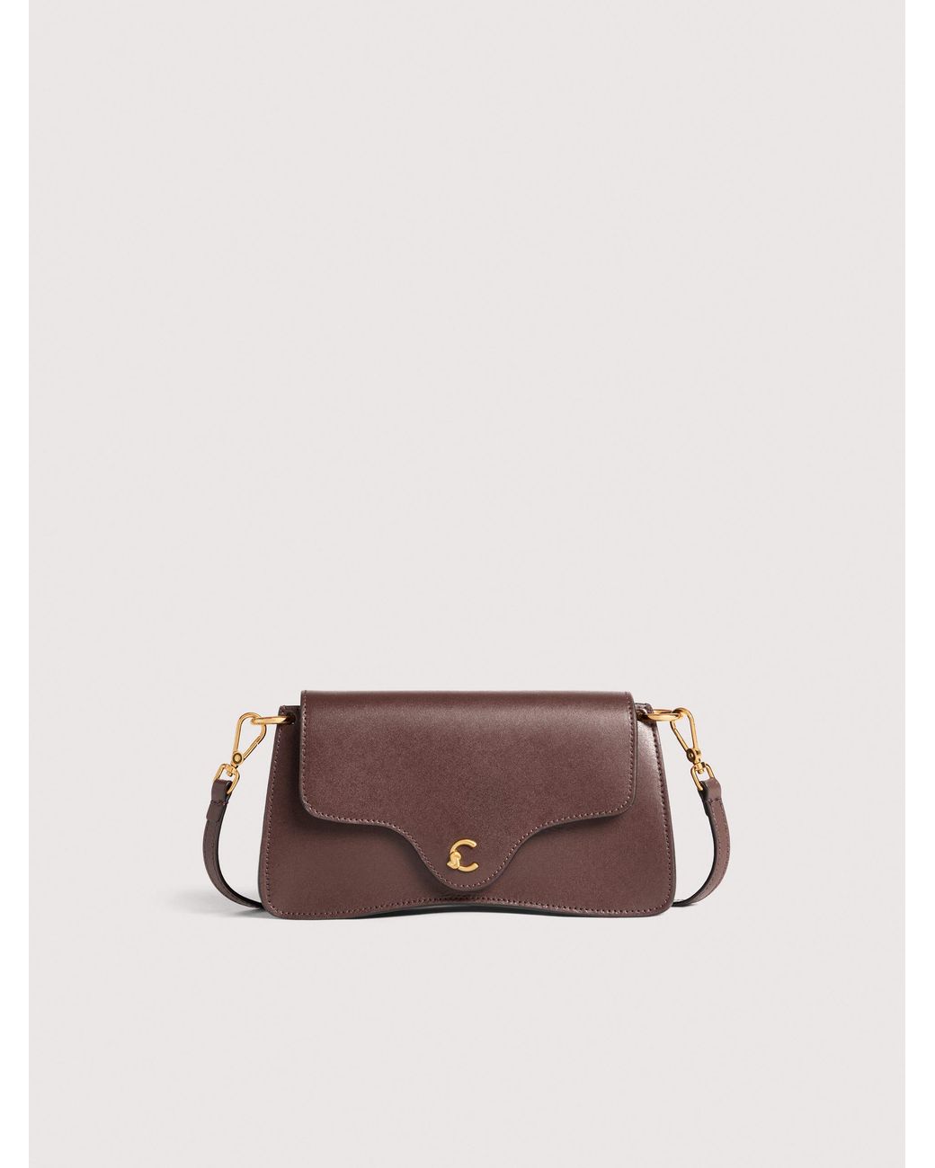 Coccinelle Brown Smooth Calf Leather Minibag C-Me Mini