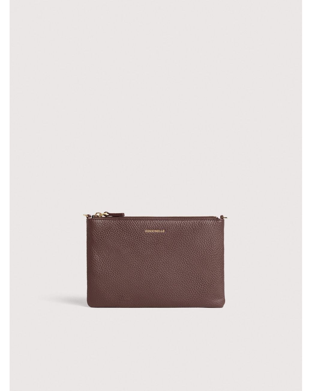 Coccinelle Brown Grained Leather Crossbody Bag Best Crossbody Mini