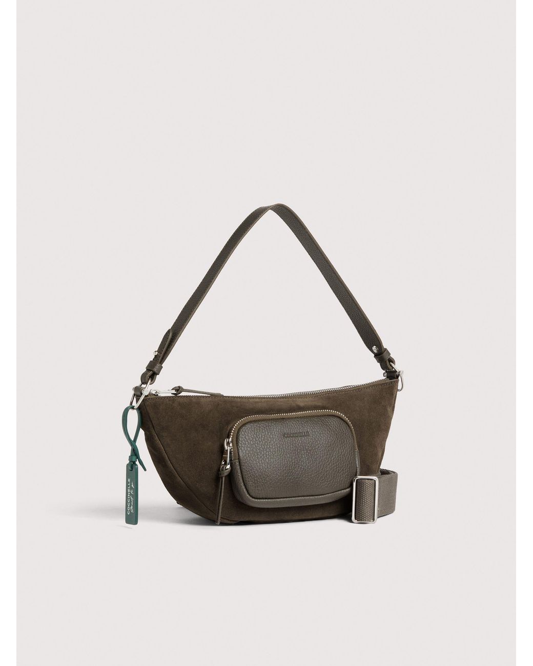 Coccinelle Natural Suede Crossbody Bag Smart To Go Baki Small