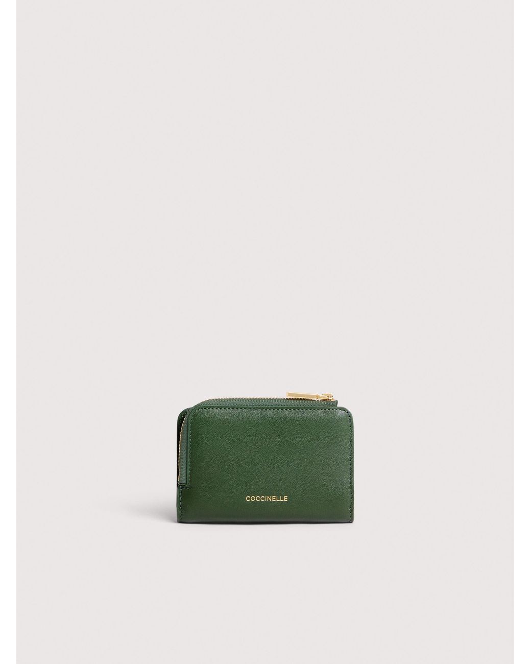 Coccinelle Green Smooth Leather Wallet C-Me Small