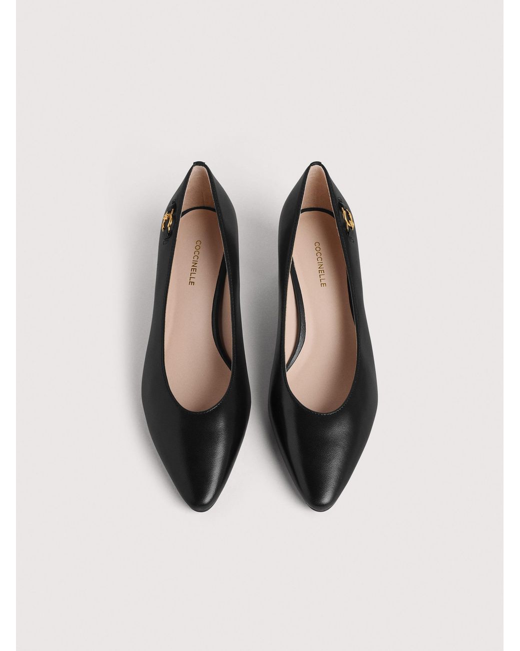 Coccinelle Black Smooth Leather Pumps C-Look