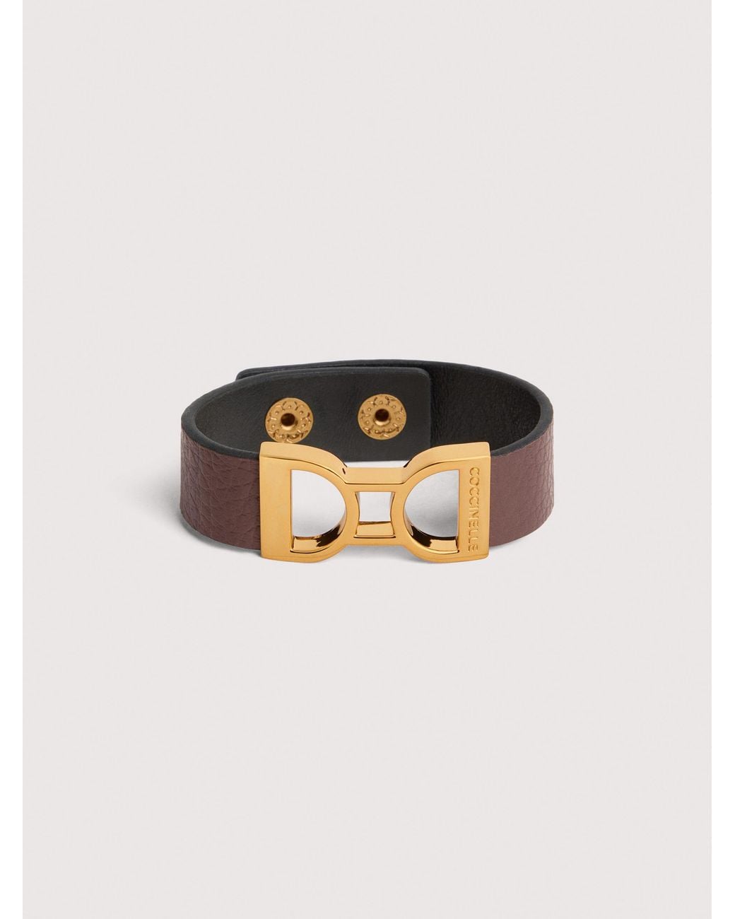 Coccinelle Multicolor Grained Leather Bracelet Arlettis Ribbon