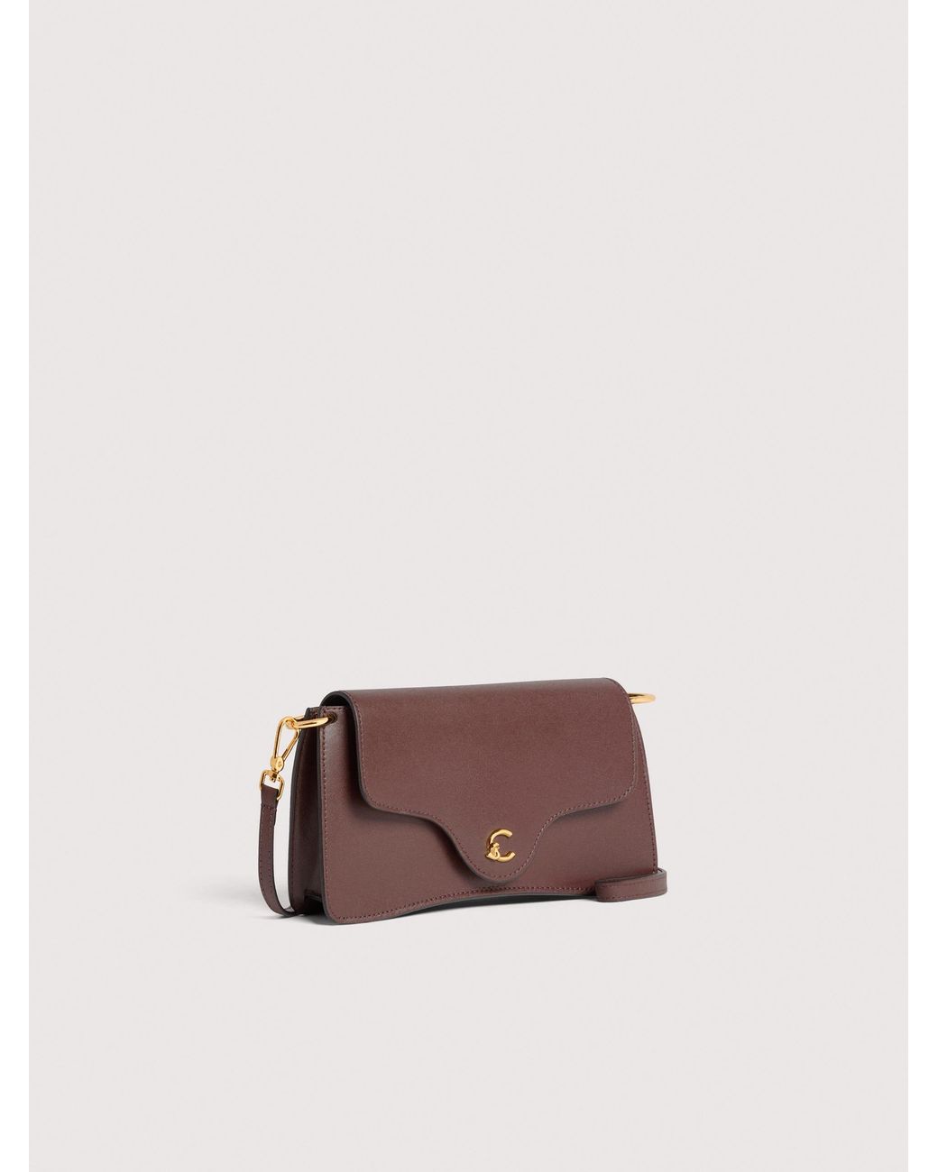 Coccinelle Brown Smooth Calf Leather Minibag C-Me Mini