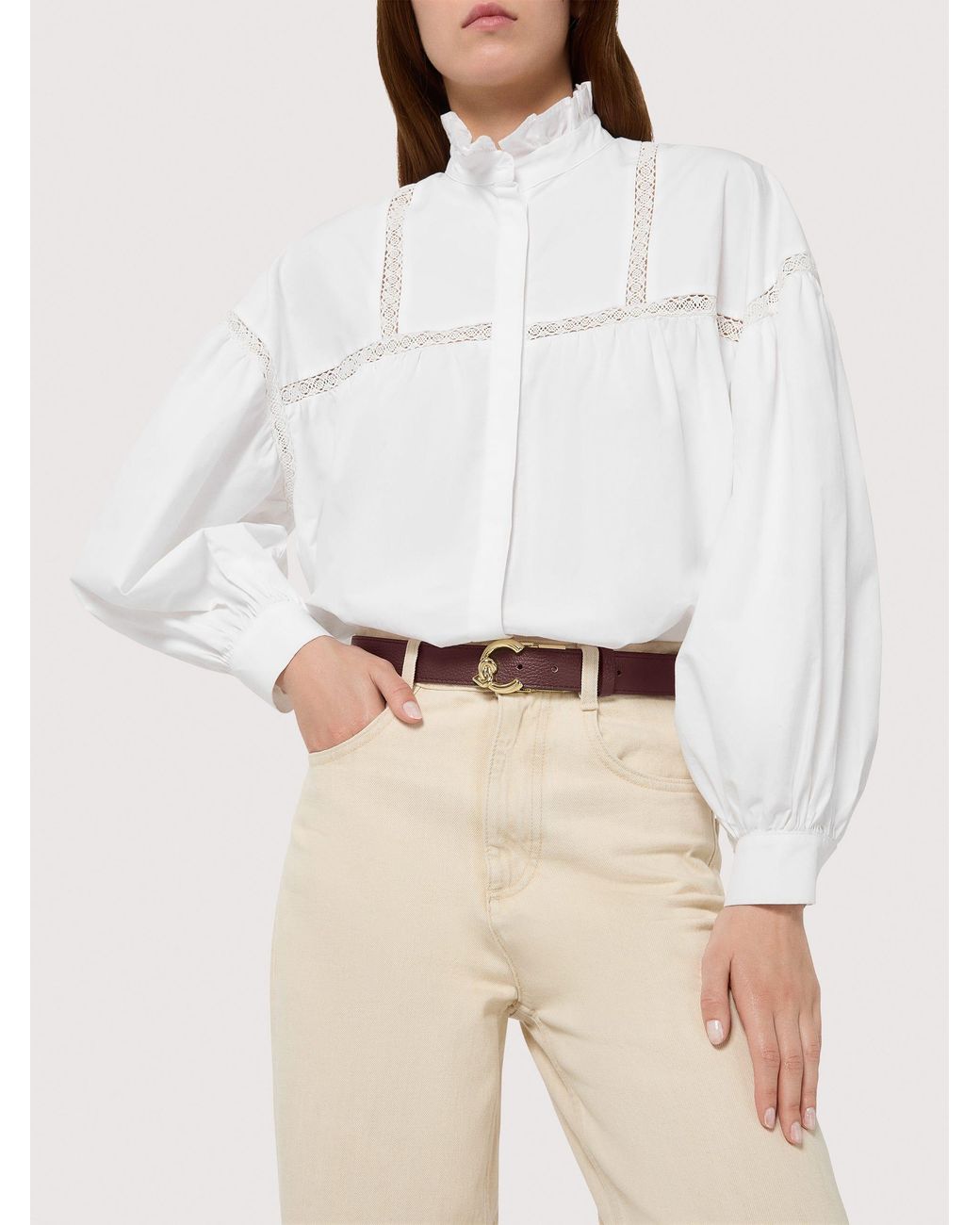 Coccinelle Pink Grained Leather Belt C-Me