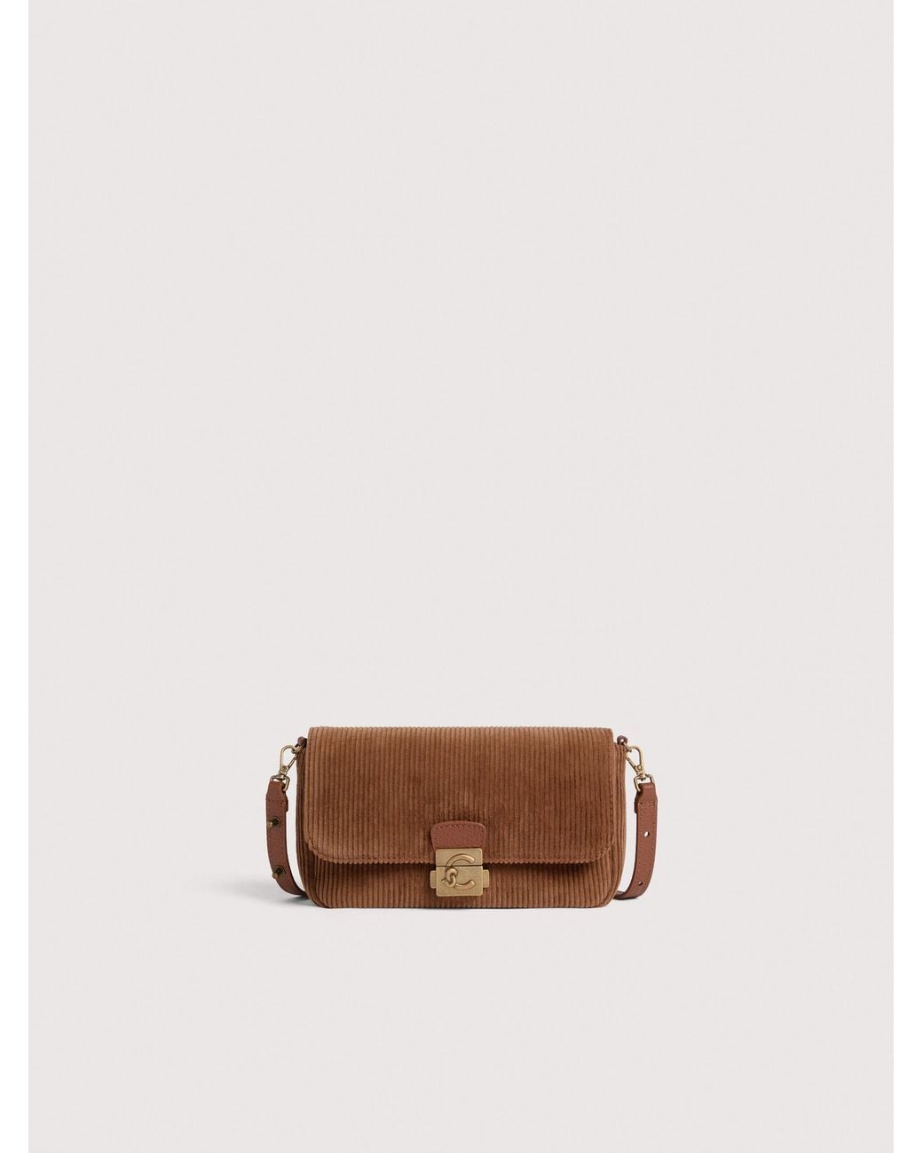 Coccinelle Multicolor Corduroy Fabric Minibag C-Me Lock Mini